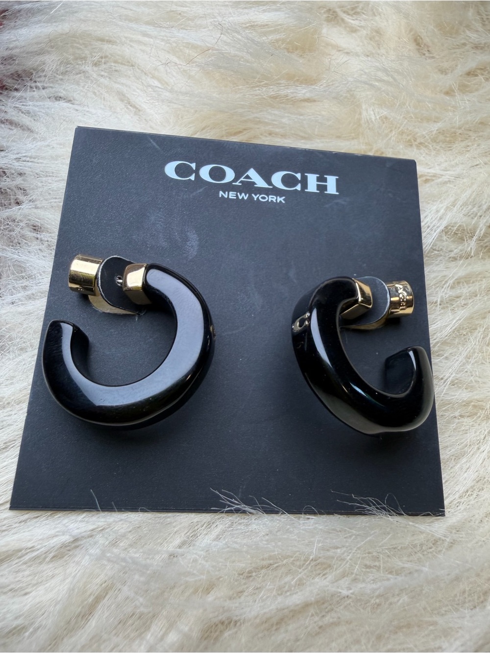 Coach Resin C Hoop Earrings - Picture 4 of 7